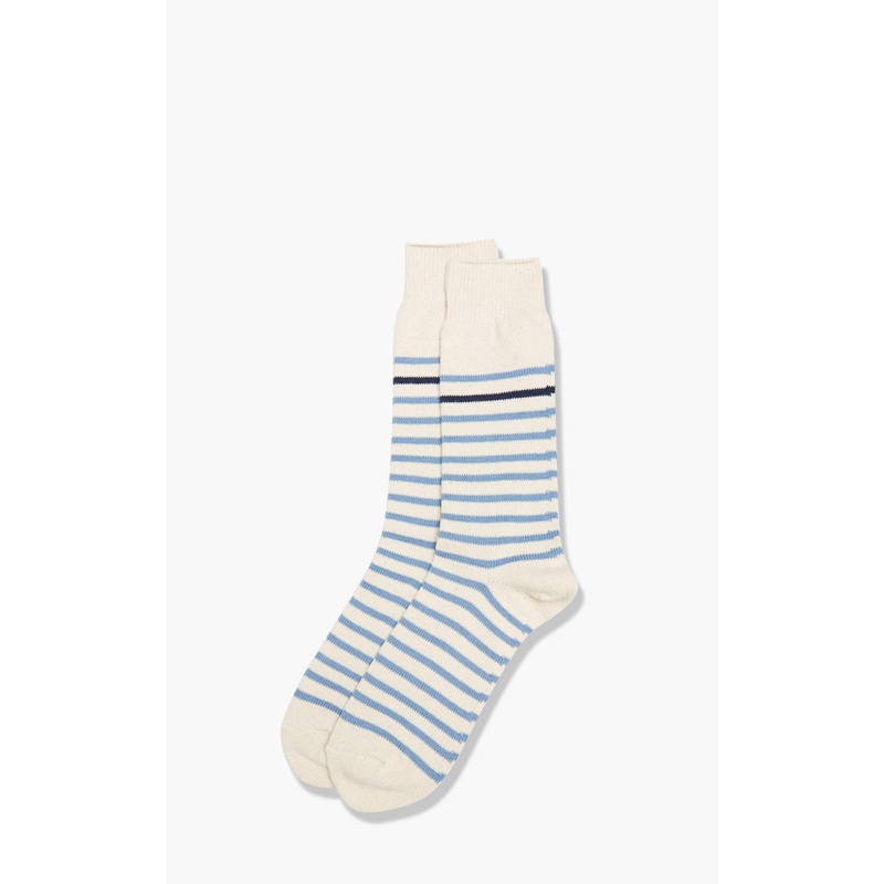 Anonymous Ism Socks Re Cotton Stripe Crew Sax L