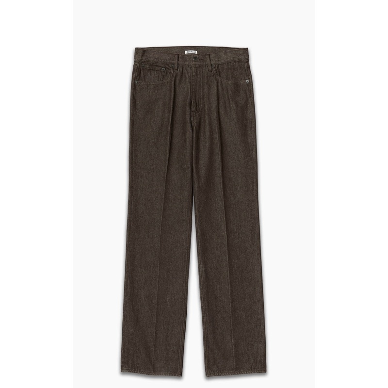 Auralee Hard Twist Denim 5P Pants Brown W30