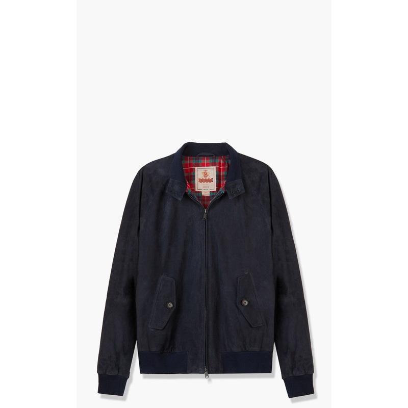 Baracuta G9 Suede Harrington Jacket Deep Blue 38/S