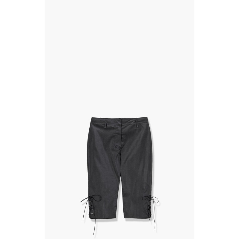 TheOpen Product Lace Up Mid Length Shorts Black 1