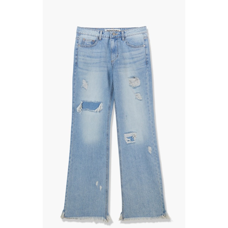 TheOpen Product Ripped Boots Cut Jeans Blue 1