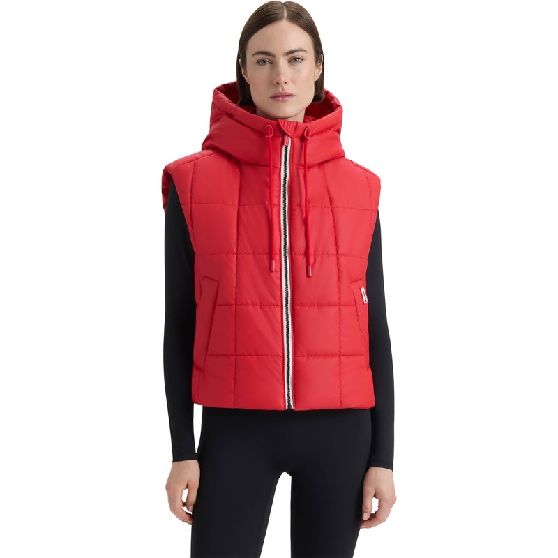 Hunter Lindsey Pu Coated Square Quilted Vest – Women’s