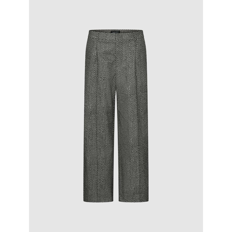 Smart Wide Leg Pants Grey Print XXS