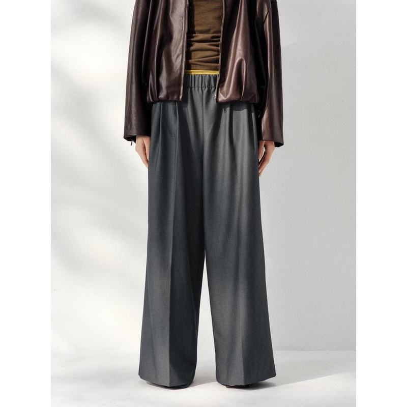 Wide Leg Pants Dark Grey S