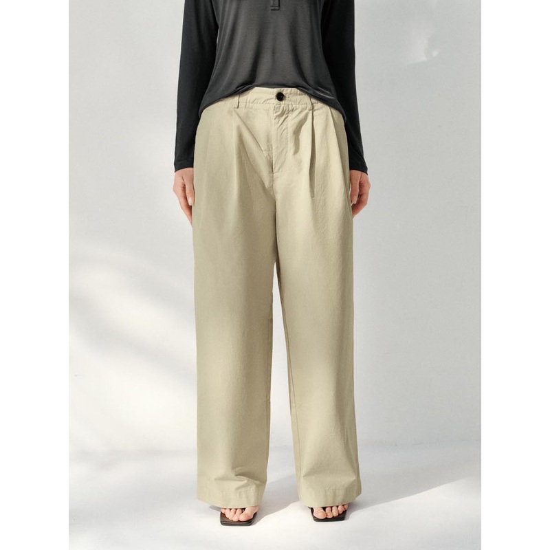 Wide Leg Pants Light Khaki XXS