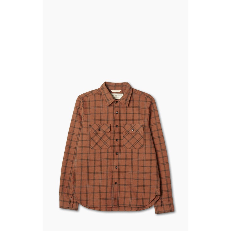 Rogue Territory Field Shirt Rust Plaid M