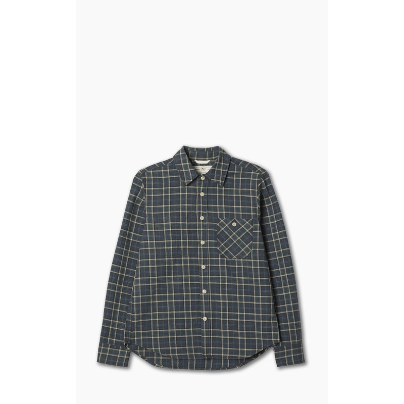 Rogue Territory Jumper Shirt Vintage Slub Blue Plaid S