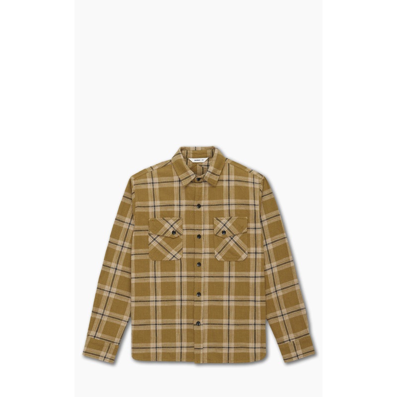 3sixteen Crosscut Flannel Coyote Slub Check M