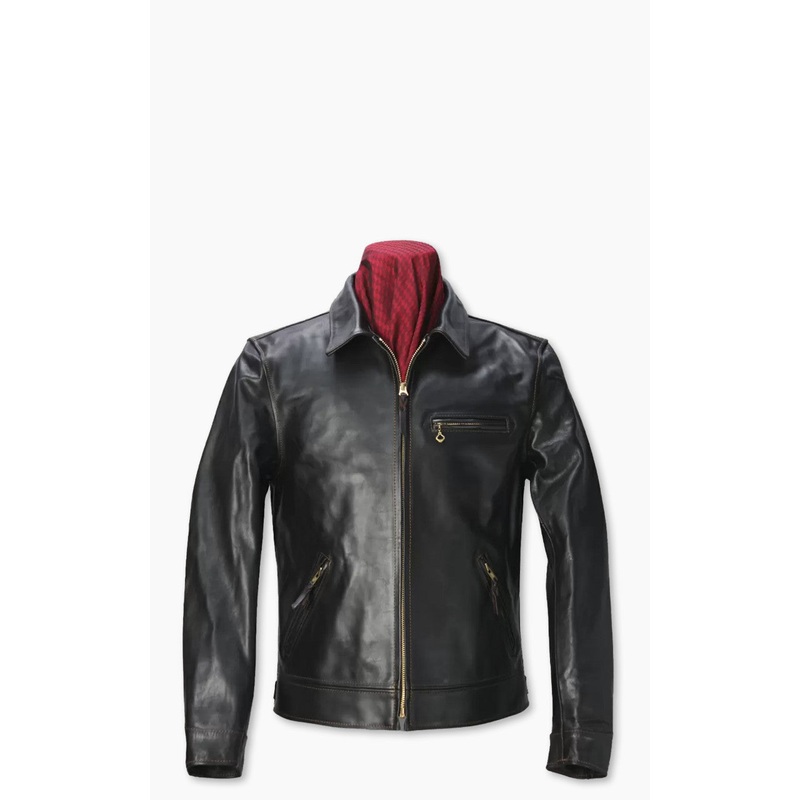 The Flat Head FN-LJ-HS001 Horsehide Single Rider Jacket Black 36/S
