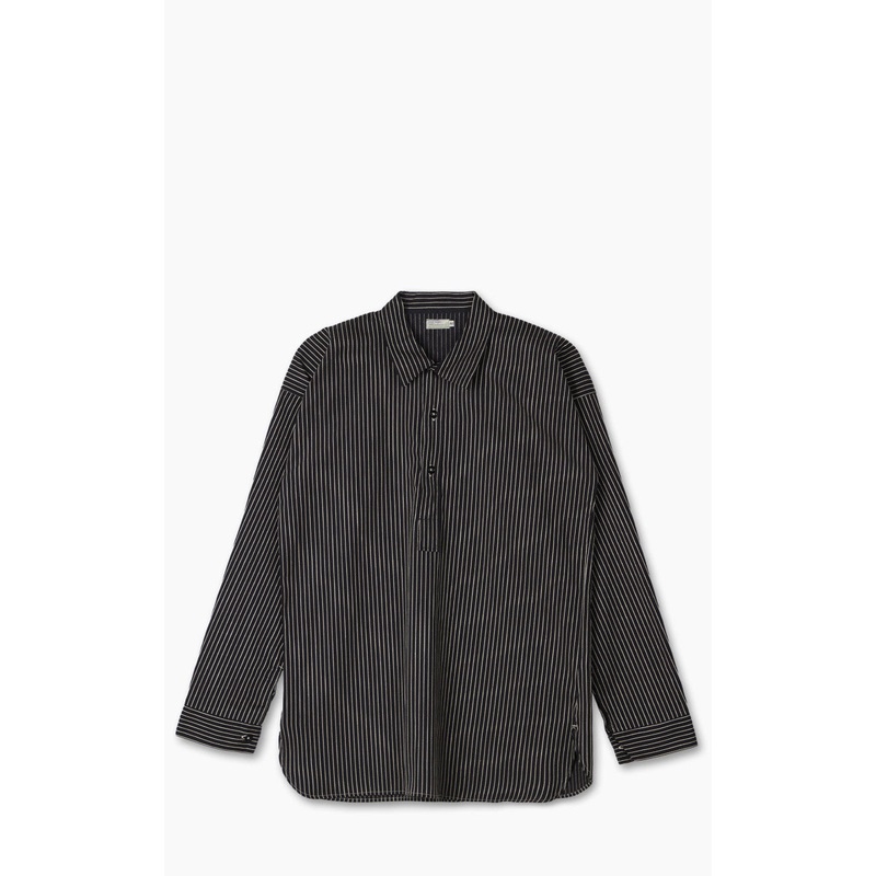 Warehouse & Co. Lot 3045 Striped Pullover Shirt Black 36/S