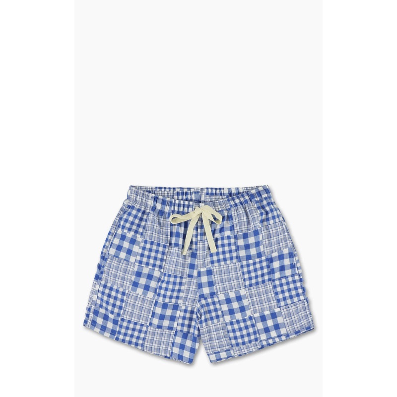 Howlin’ Smiling Shorts Blue Madras Patchwork M