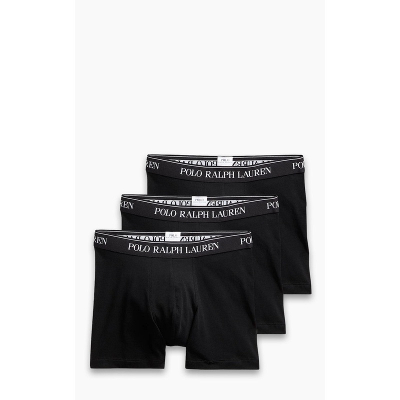 Polo Ralph Lauren Stretch-Cotton Boxer Brief 3-Pack Black S