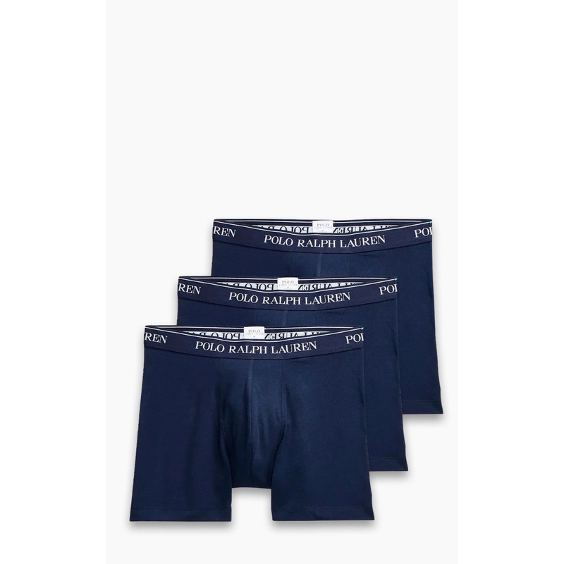 Polo Ralph Lauren Stretch-Cotton Boxer Brief 3-Pack Navy S