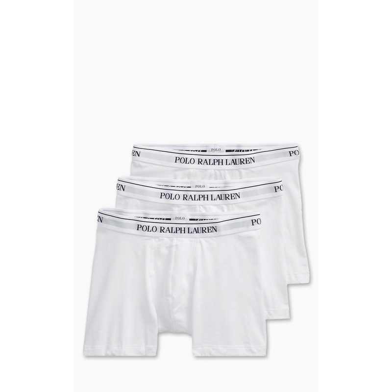 Polo Ralph Lauren Stretch-Cotton Boxer Brief 3-Pack White S