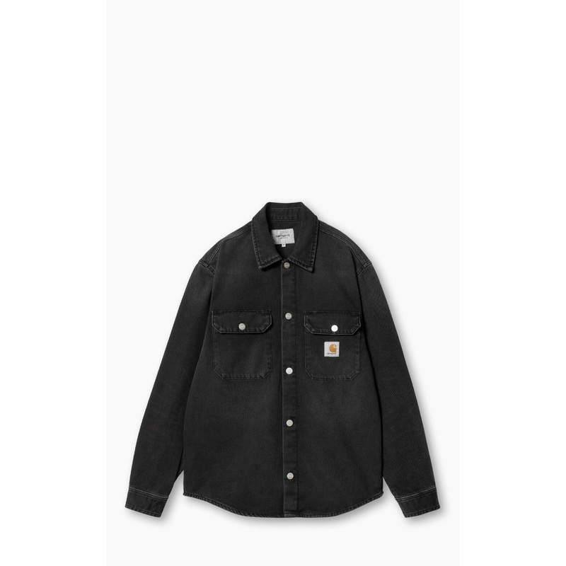 Carhartt WIP Harvey Shirt Jac Black Dark Used Wash XXL