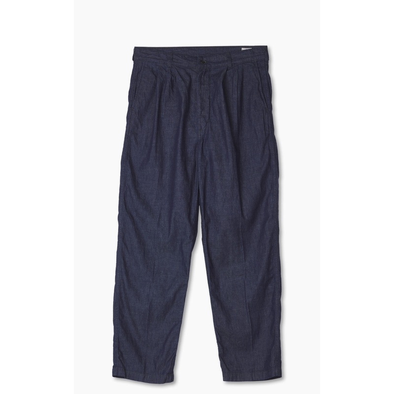 OrSlow Two Tuck Denim Wide Trousers Indigo W30