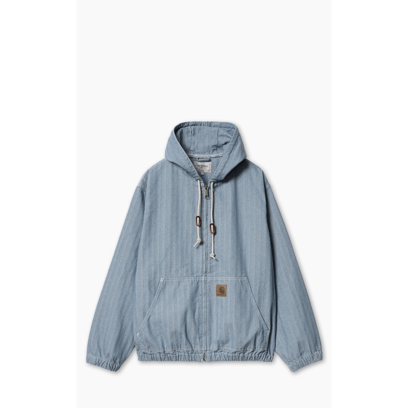Carhartt WIP Menard Jacket Monsey Herringbone Denim Blue Rinsed S