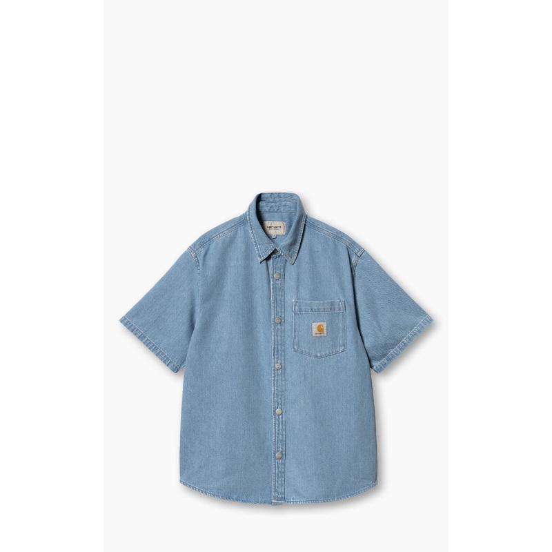 Carhartt WIP S/S Ody Shirt Olympia Denim Blue Stone Bleached S