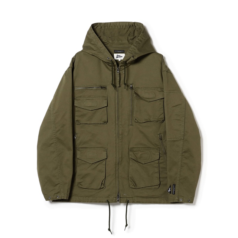 Engineered Garments for Pilgrim Russel Zip Parka Olive Small