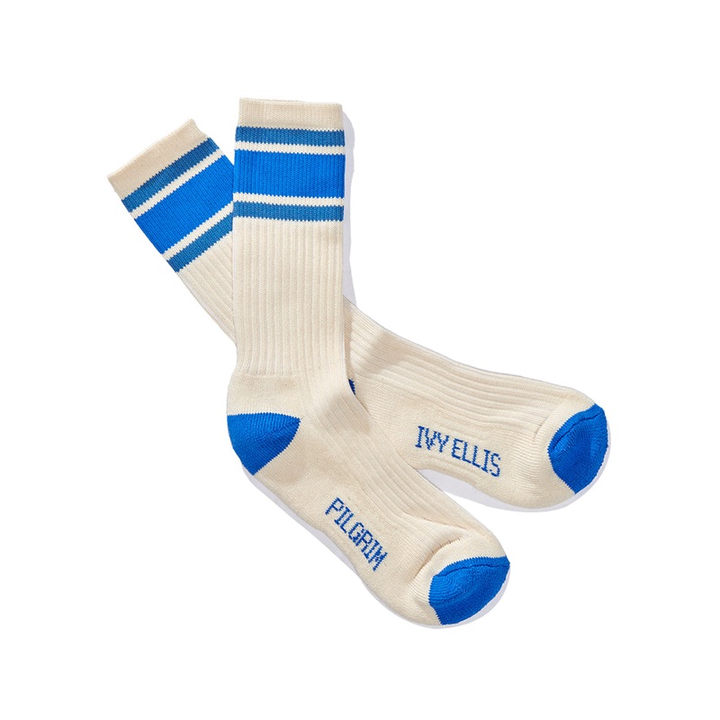 Ivy Ellis for Pilgrim Vintage Sport Sock Verrazzano Marine Blue
