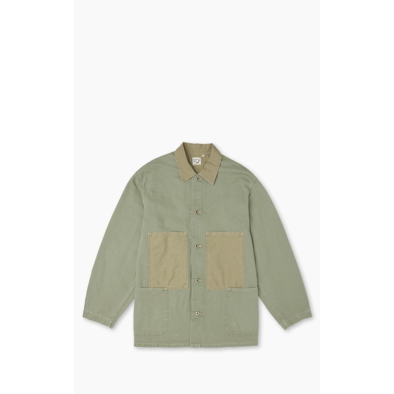 OrSlow Utility Coverall Herringbone Green 2/S