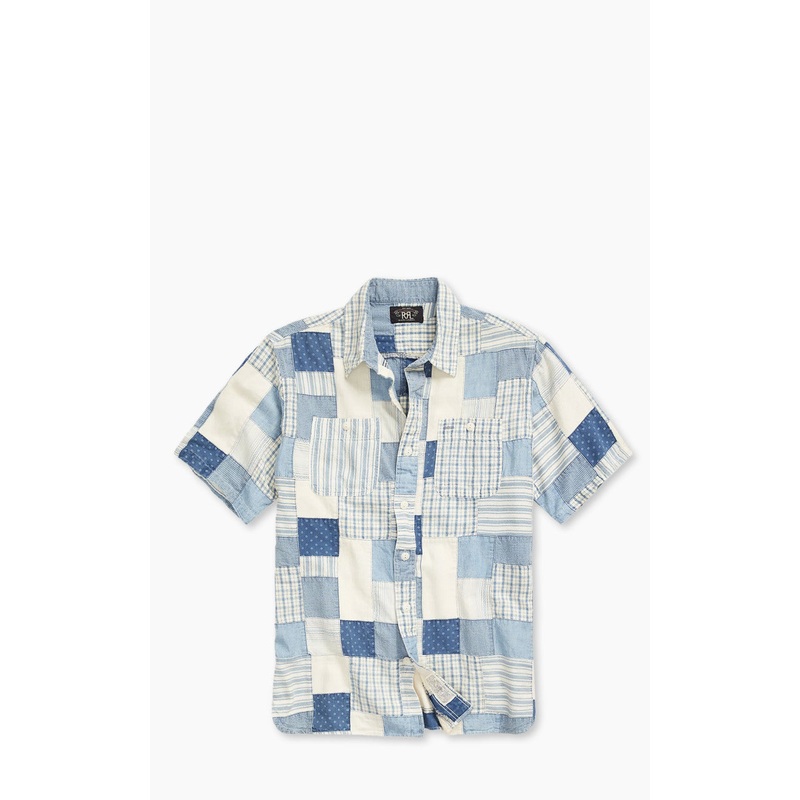 RRL Limited-Edition Patchwork Workshirt Indigo Multi M