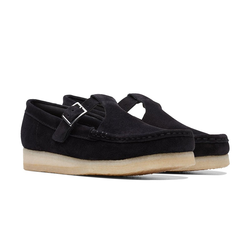 Wallabe T Bar Black Suede 7