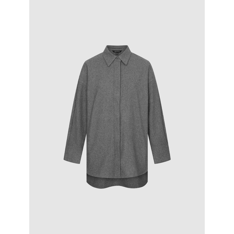 Concealed Button Shirts Grey XS