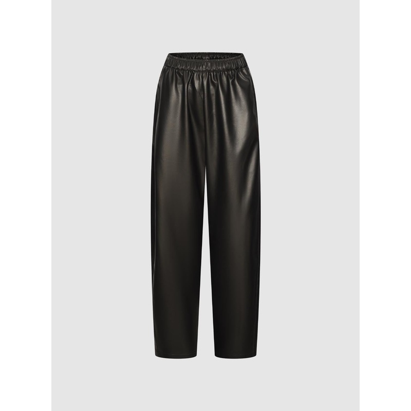 Pull On Wide Leg Pants Brown XXS