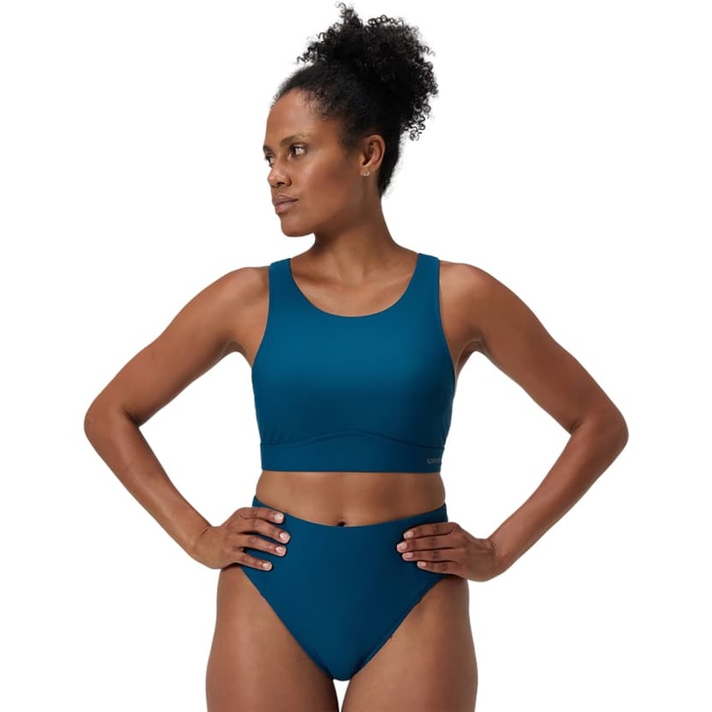 Speedo Solid Highneck Mesh Bikini Top – Women’s