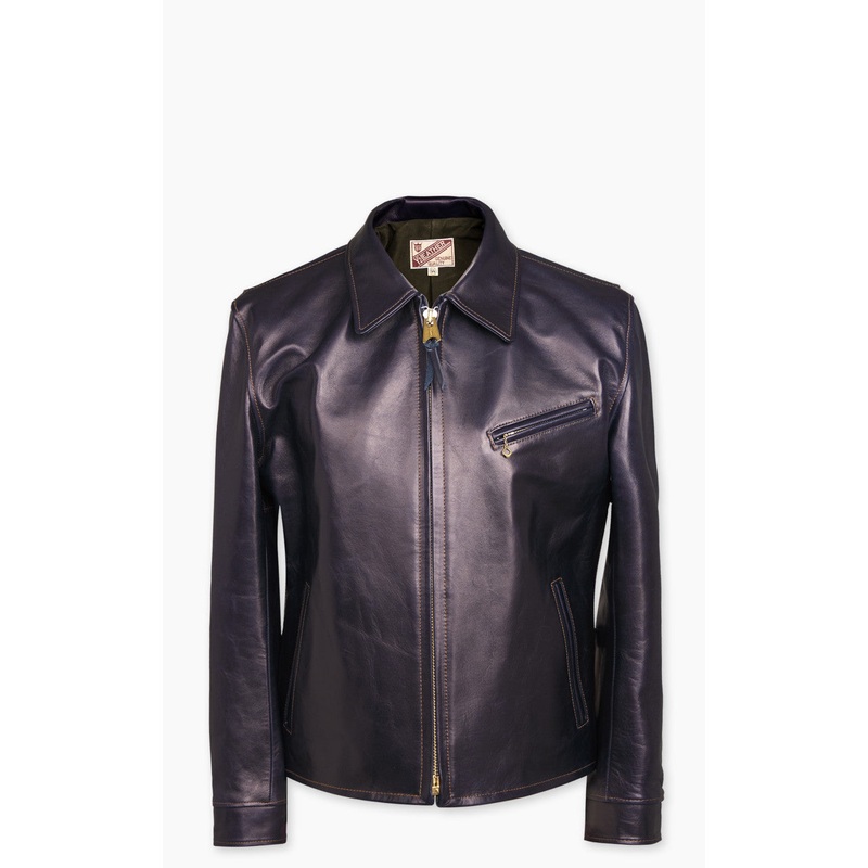 Y’2 Leather IR-42 Horsehide Single Riders Leather Jacket Indigo 38/S