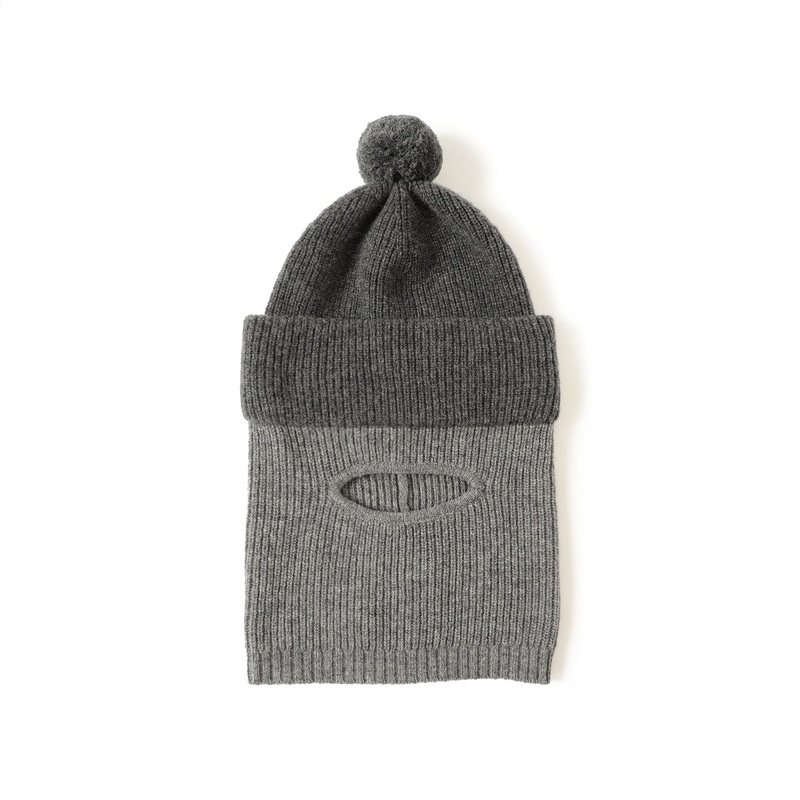 Billy Wool Beanie Off White-Brown