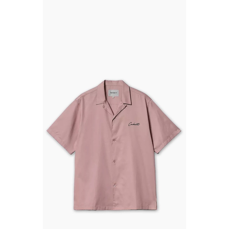 Carhartt WIP S/S Delray Shirt Glassy Pink/Black S