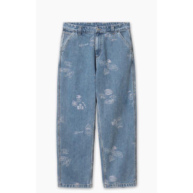 Carhartt WIP Stamp Pant Maitland Stamp Denim Blue Bleached W30