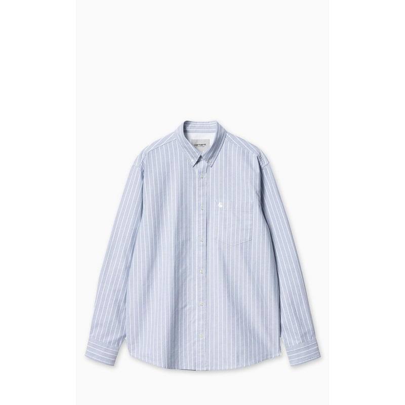 Carhartt WIP L/S Dowlen Shirt Dowlen Stripe Bleach/White S