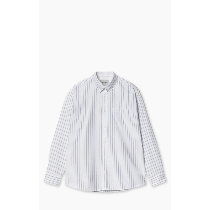 Carhartt WIP L/S Dowlen Shirt Dowlen Stripe White/White S