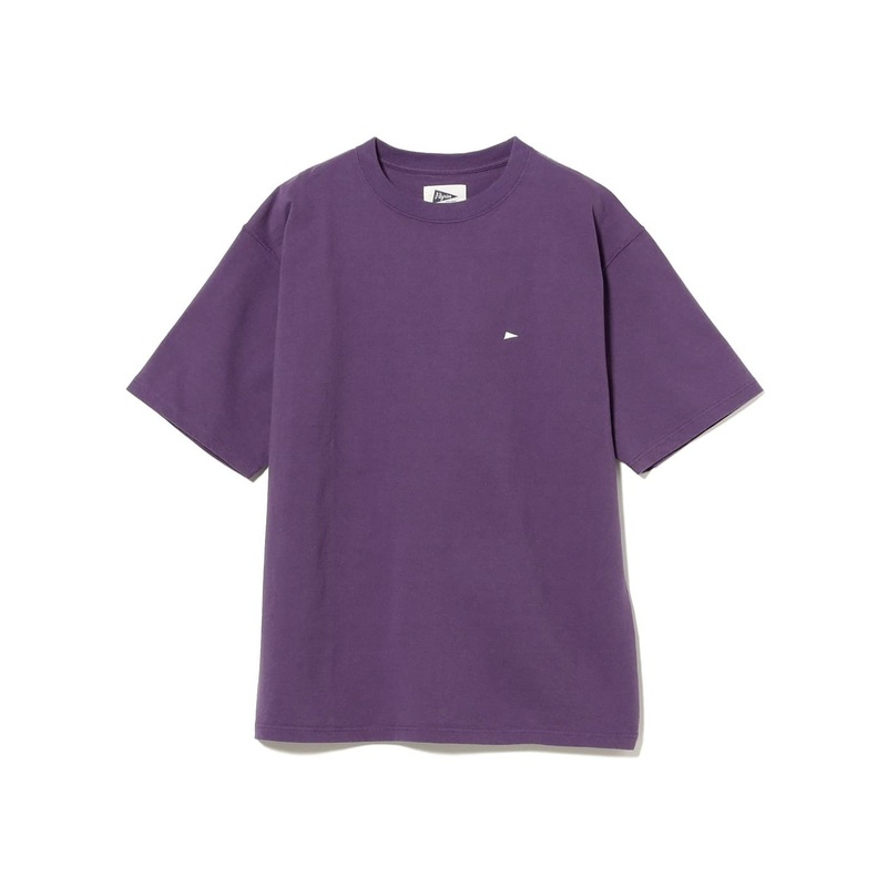 Minimalist Embroidered Tee Purple Small