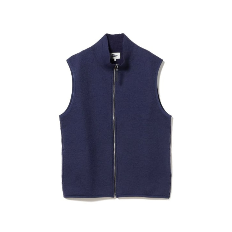 Mitch Fleece Zip Vest Brown Small