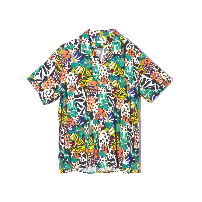 Camp Shirt Multi Color Print Small