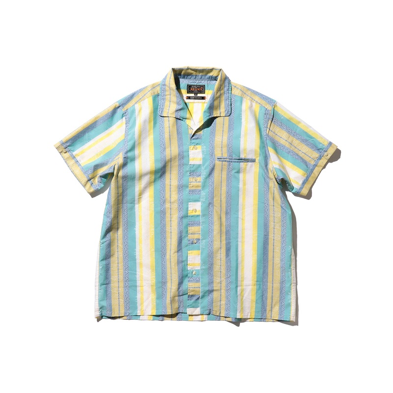 SS Italian Collar Bright Jacquard Shirt Yellow Medium