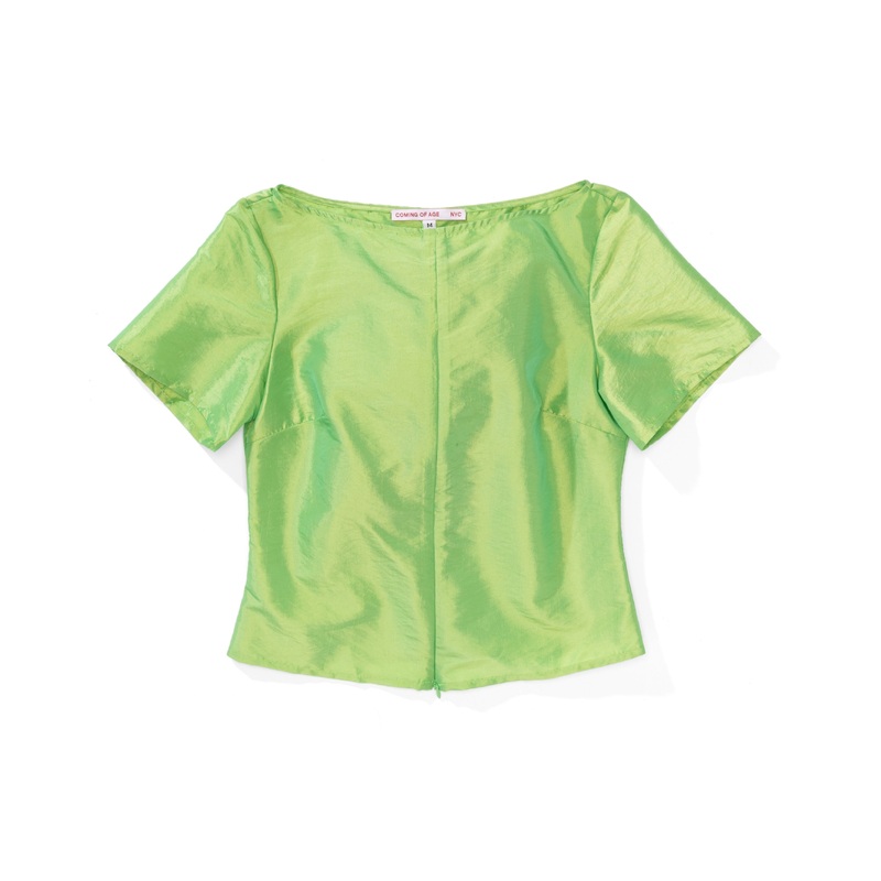 Boat Neck Zip Top Limeade Small