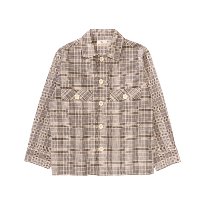 Shirt Jacket Brown Check