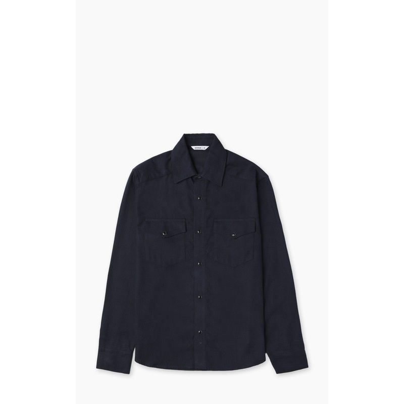 3sixteen Snap Western Shirt Midnight Shadow Stripe S