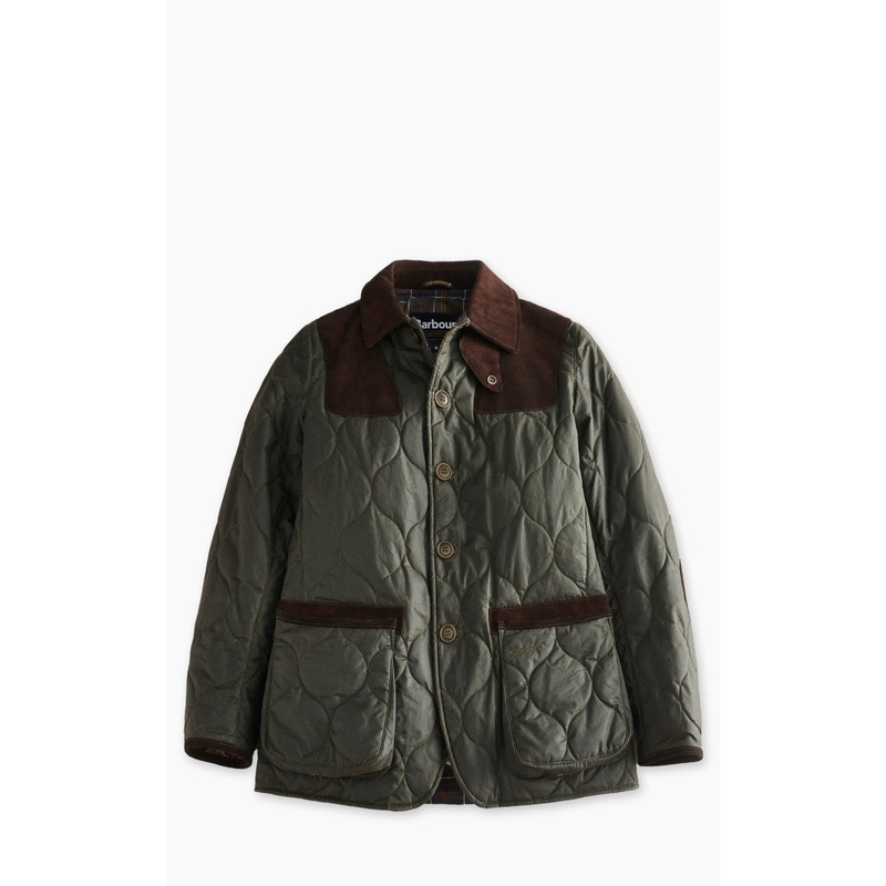 Barbour x To Ki To Driving Quilted Waxed Jacket Archive Olive S