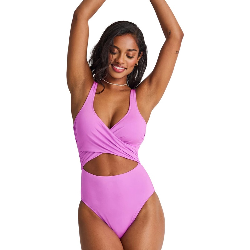 Everyday Sunday High Leg Wrap One-Piece Swimwear – Women’s