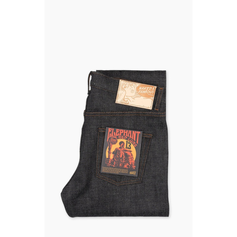Naked & Famous Denim Easy Guy Elephant 13 Red Core 21oz 30/34