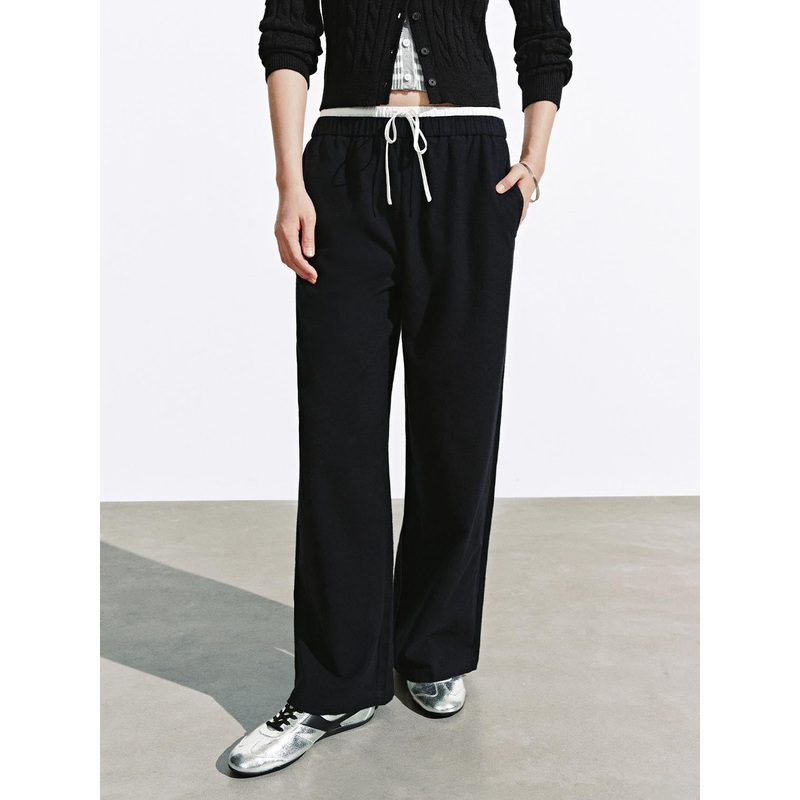 Pull On Wide Leg Pants Black XXS