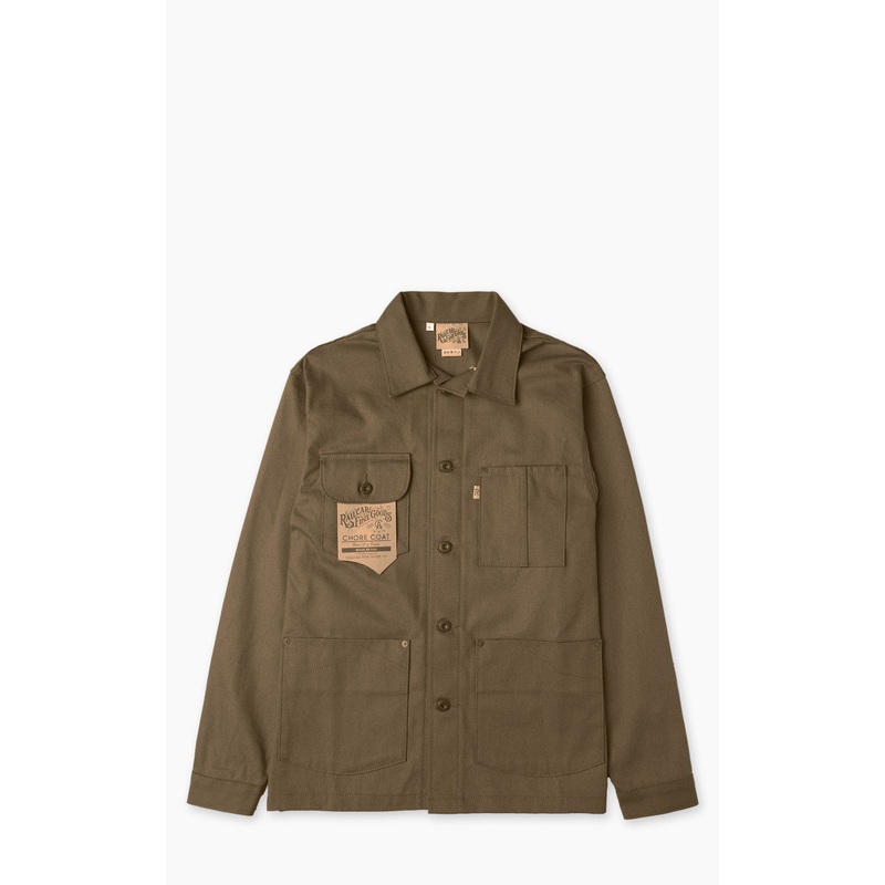 Railcar Fine Goods Chore Coat Canvas Seaweed S
