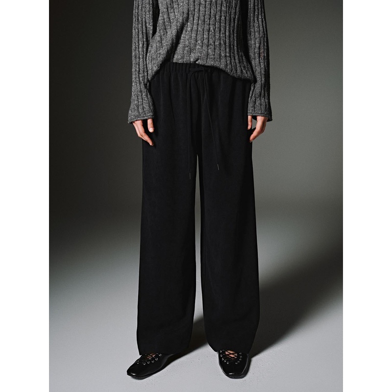 Pull On Wide Leg Pants Black XS