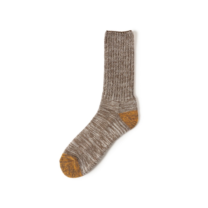 Ribbed Crew Socks Off White